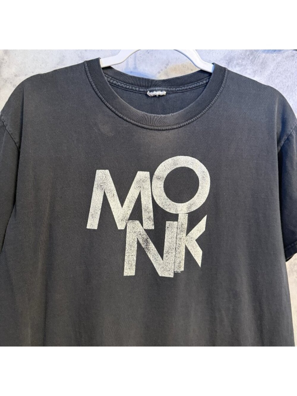 Vintage THELONIOUS MONK Band T Shirt Mens Large Faded Black